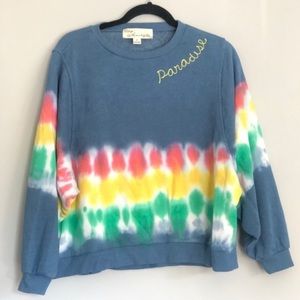 Tie dye embroidered sweatshirt